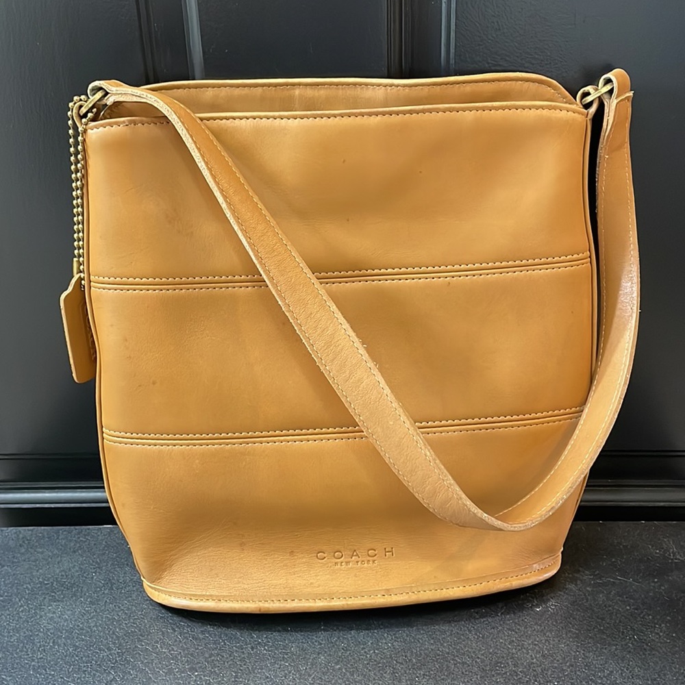 Coach Tan Leather Shoulder Bag - Picture 2 of 16
